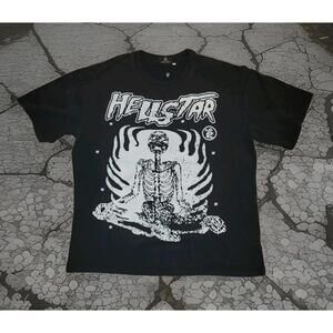 NEW Hellstar Studios Inner Peace Short Sleeve Tee Shirt Black Size L